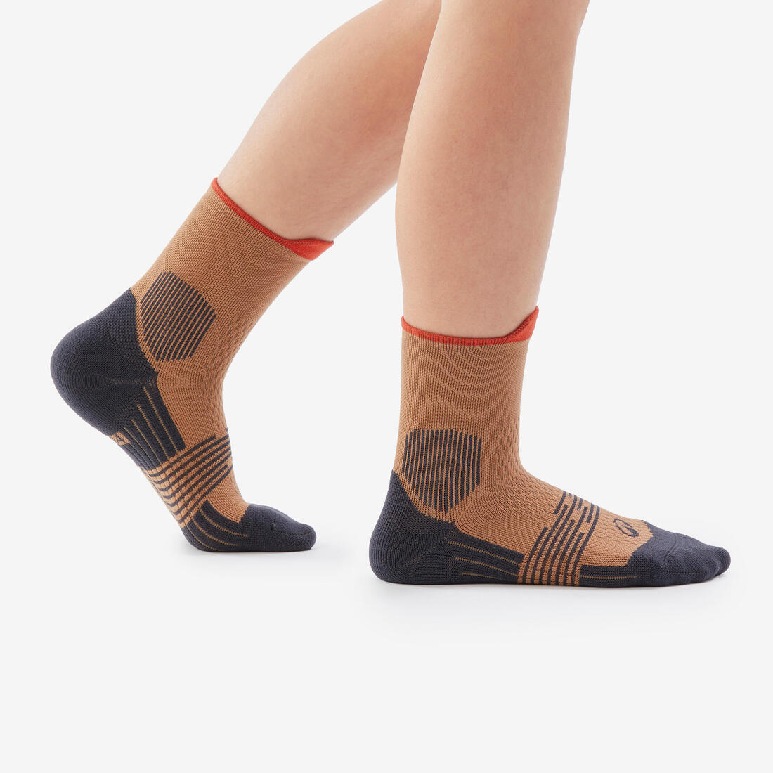 Calcetines de senderismo de altura media cafés para niños 500 (2 pares) - Image 15