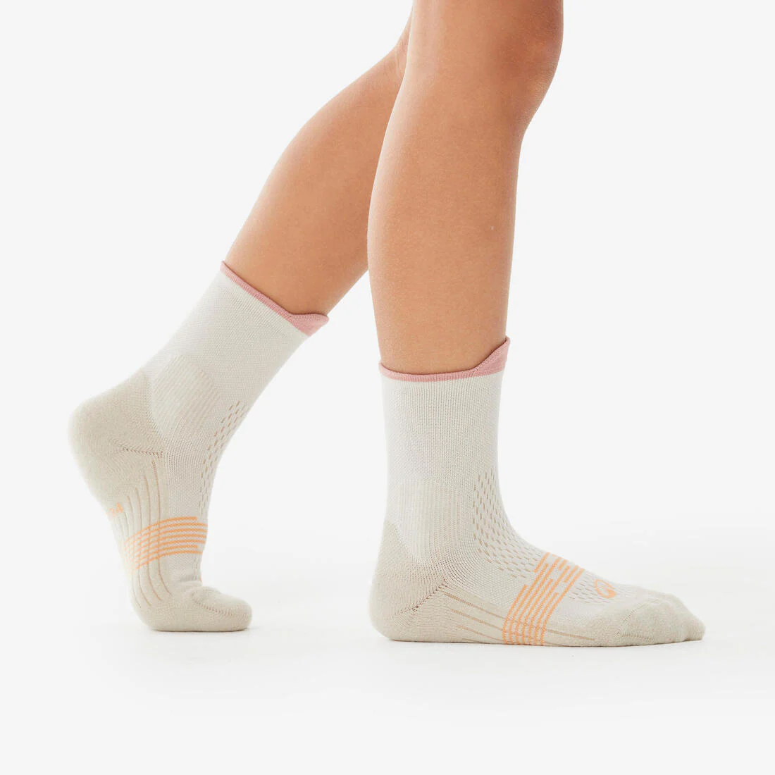 Calcetines de senderismo de altura media cafés para niños 500 (2 pares) - Image 19