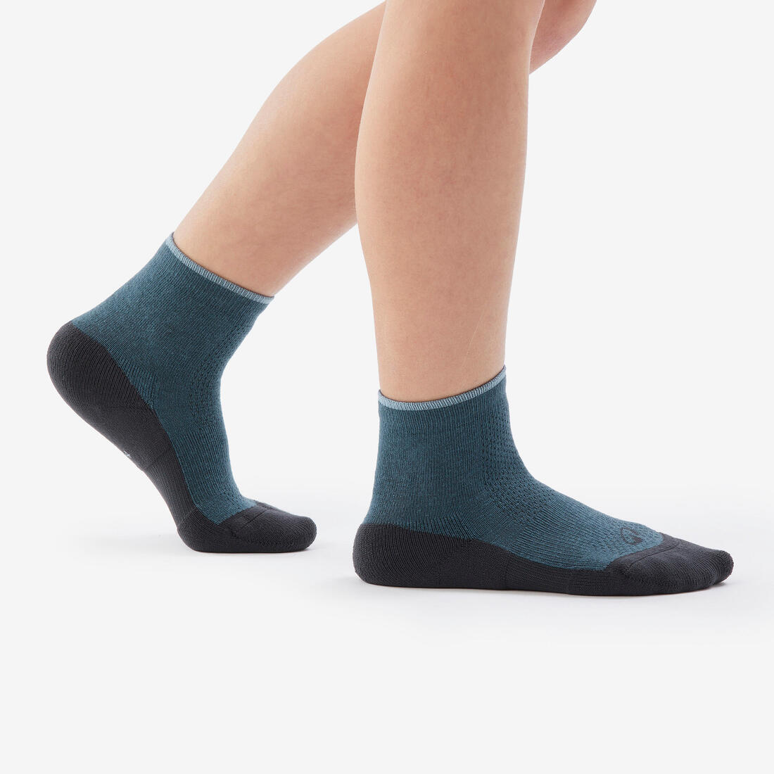 Calcetines de senderismo de altura media grises para niños Hike 100 (2 pares) - Image 7