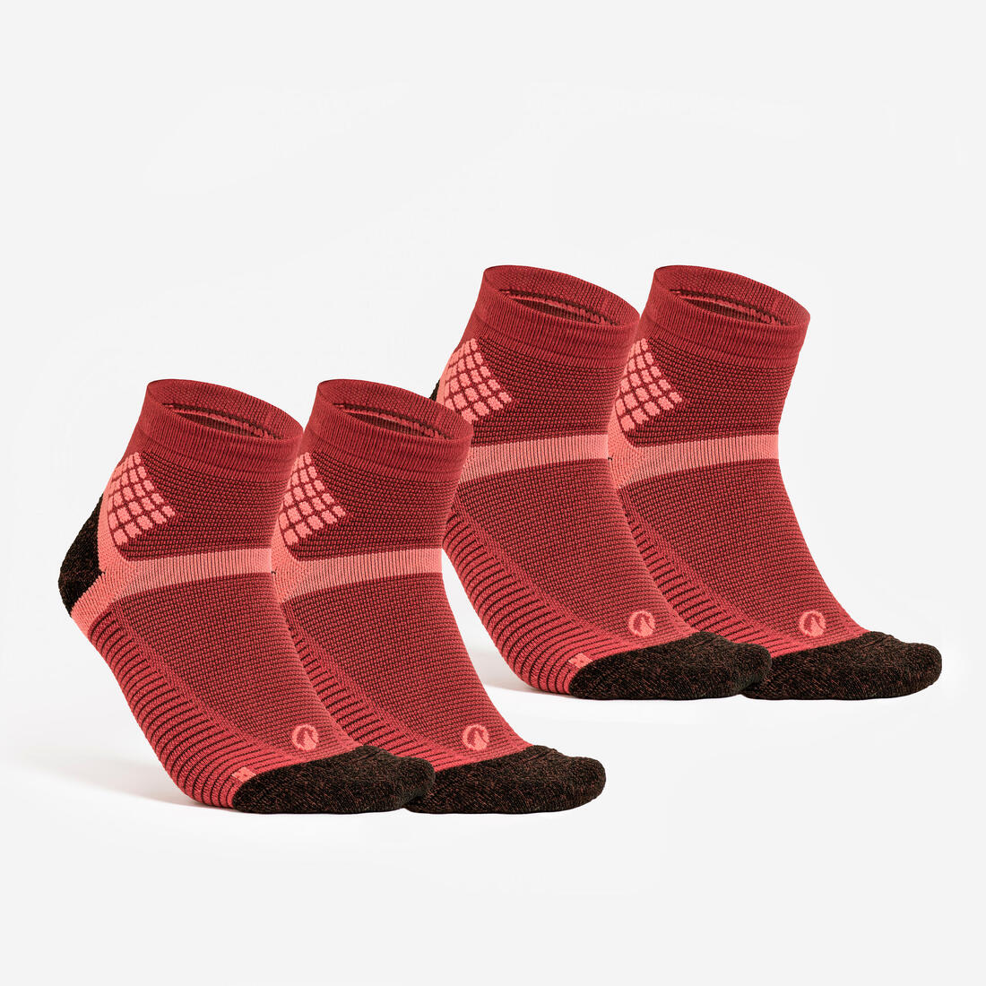 Calcetines de senderismo de altura media negros para adultos Hike 500 (2 pares) - Image 2