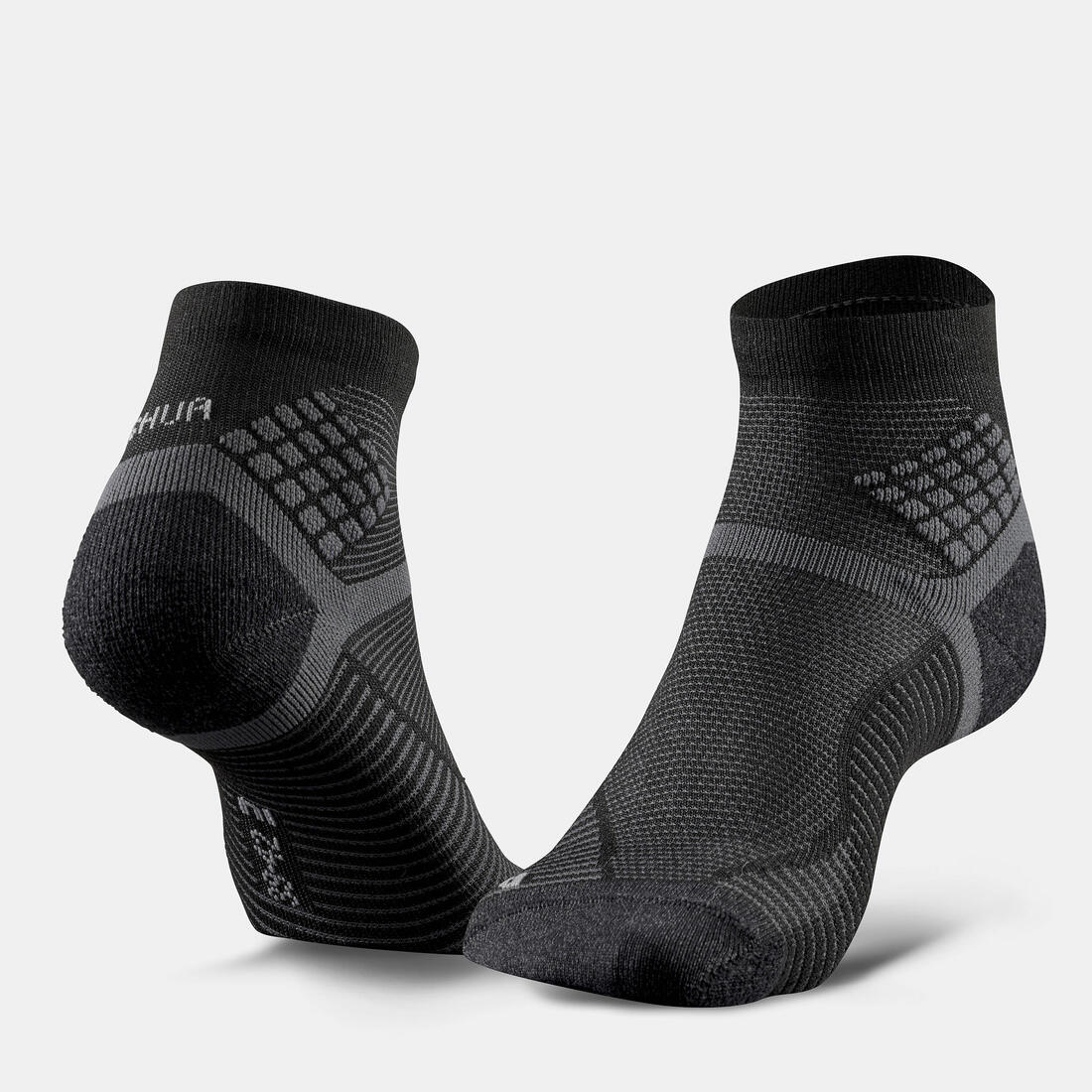 Calcetines de senderismo de altura media negros para adultos Hike 500 (2 pares) - Image 6
