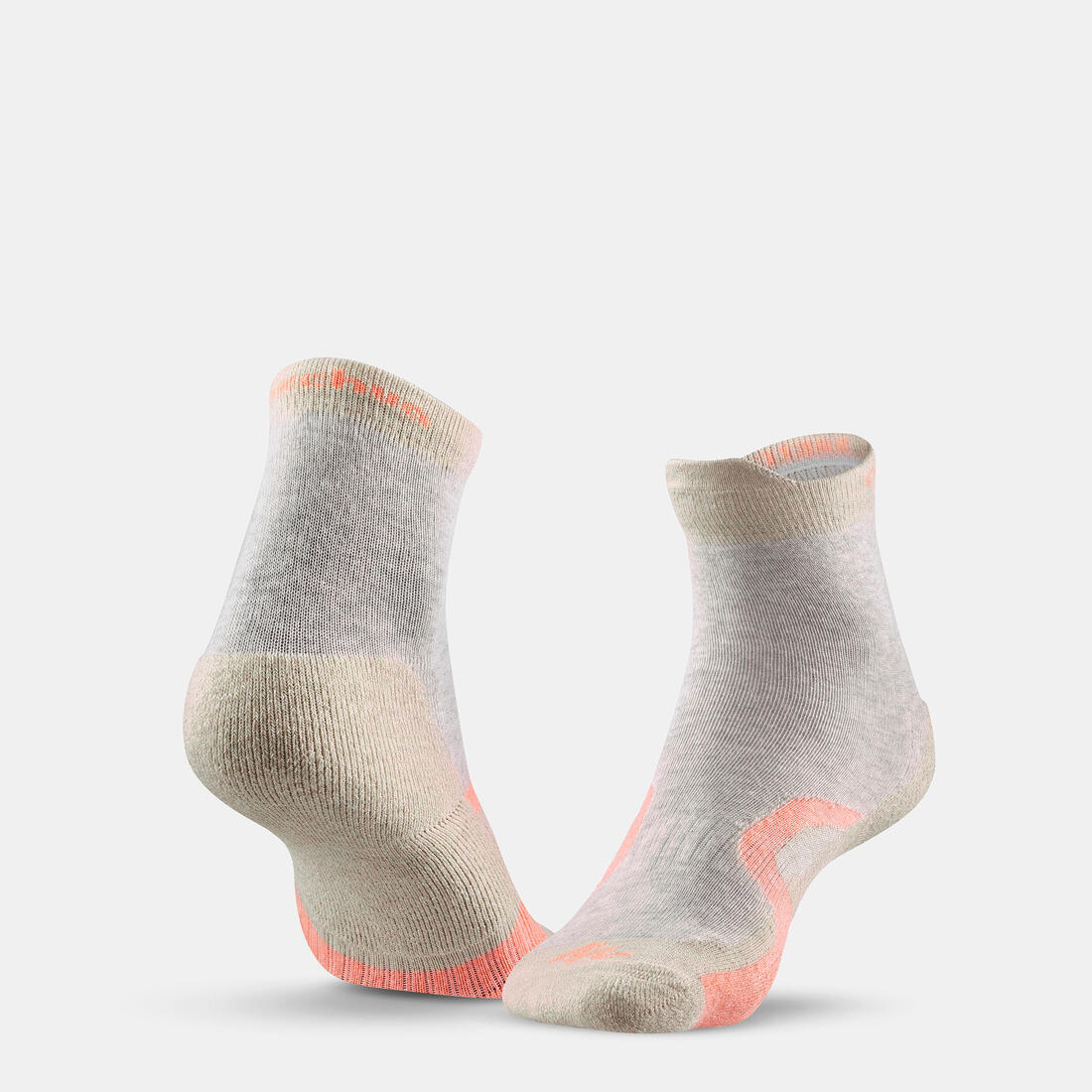 Calcetines de senderismo de caña alta menta y beige para niños Crossocks x2 - Image 5