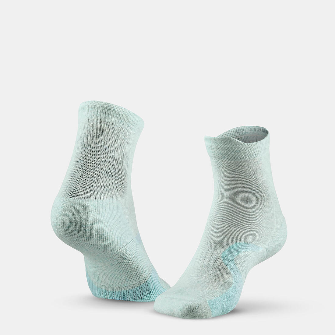 Calcetines de senderismo de caña alta menta y beige para niños Crossocks x2 - Image 9