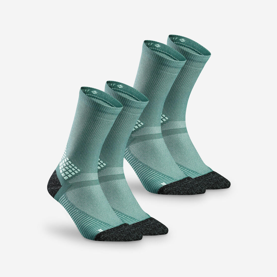 Calcetines de senderismo largos azules para adultos Hike 500 (2 pares) - Image 2
