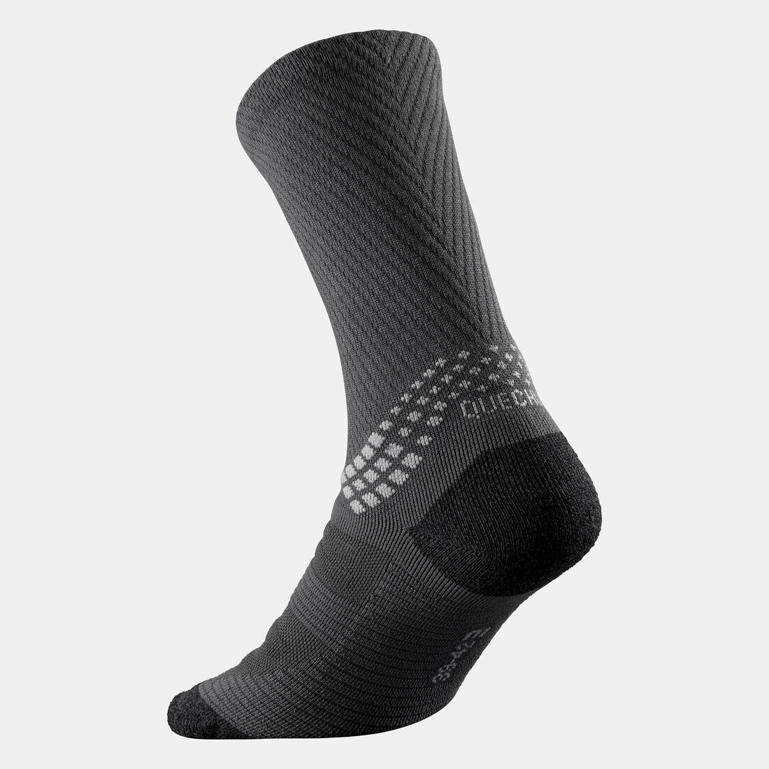 Calcetines de senderismo largos de lana grises para adultos Hike 900 (2 pares) - Image 10