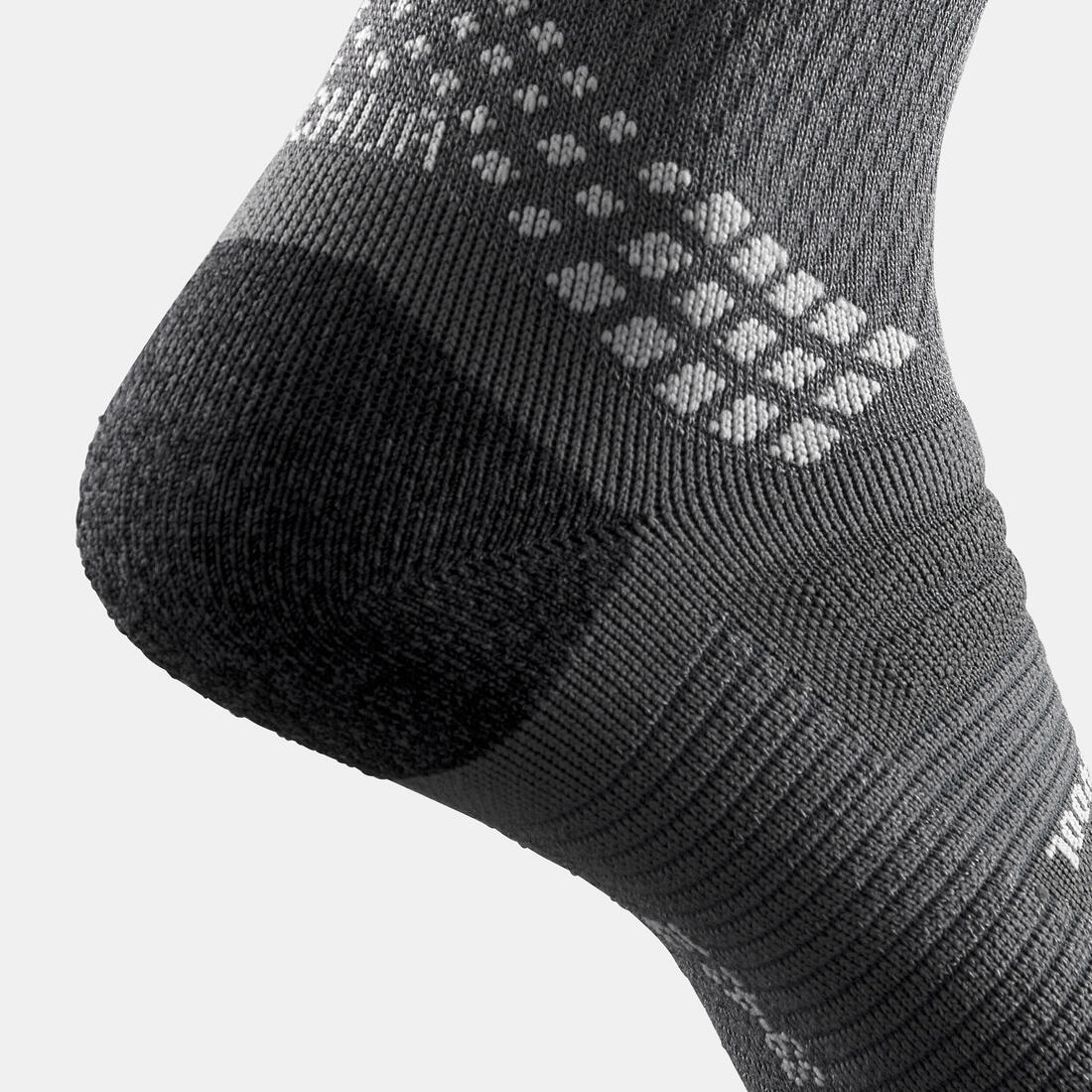 Calcetines de senderismo largos de lana grises para adultos Hike 900 (2 pares) - Image 15