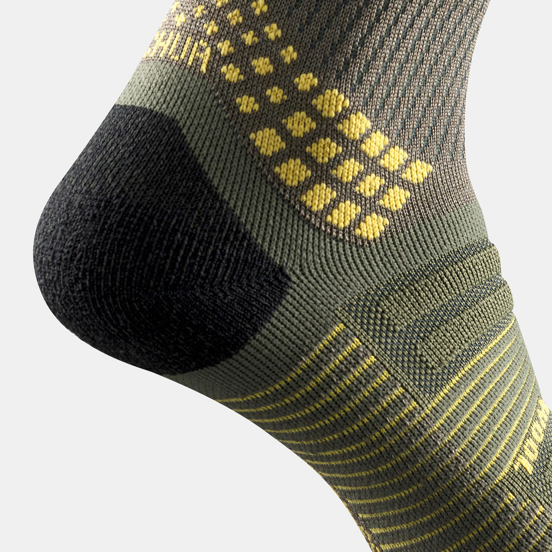 Calcetines de senderismo largos de lana grises para adultos Hike 900 (2 pares) - Image 6