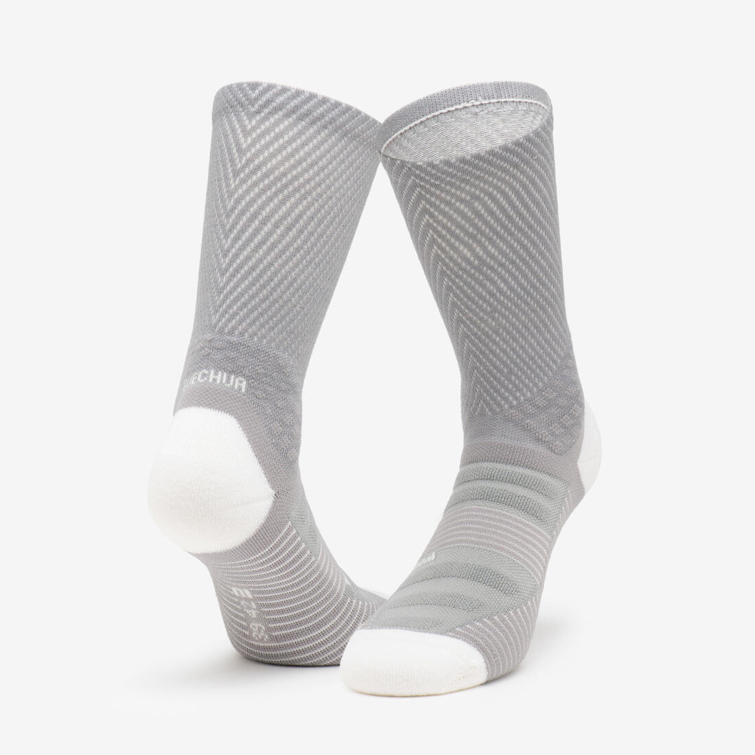 Calcetines de senderismo largos de lana grises para adultos Hike 900 (2 pares) - Image 9
