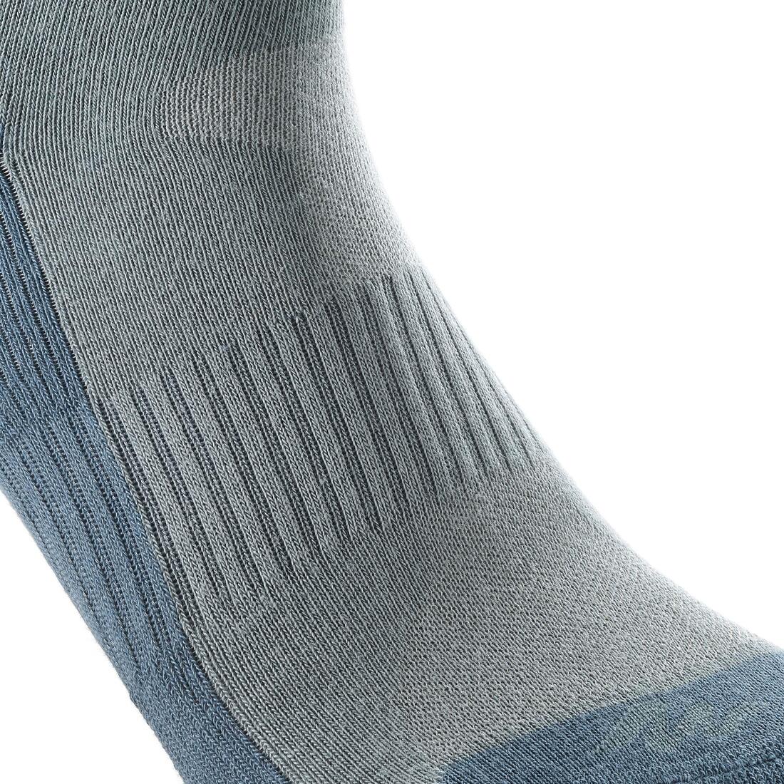 Calcetines de senderismo largos grises para niños MH100 x2 - Image 6