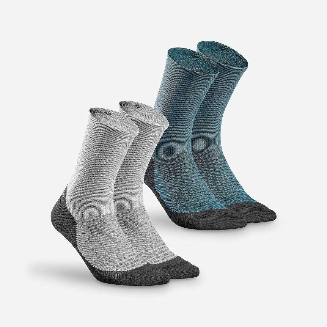 Calcetines de senderismo largos negros para adulto 100 (2 pares) - Image 3