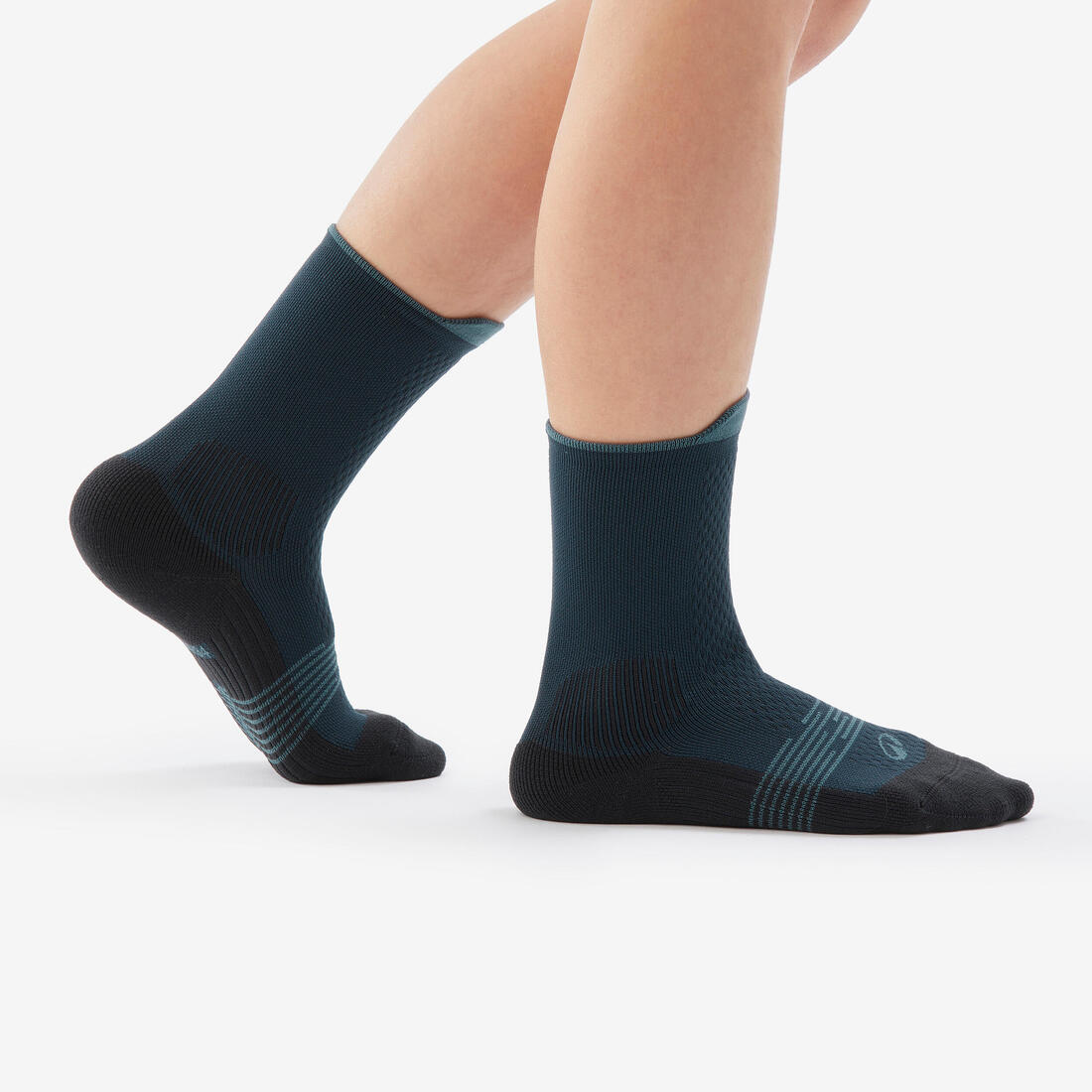 Calcetines de senderismo largos verdes para niños Hike 500, 2 pares - Image 13