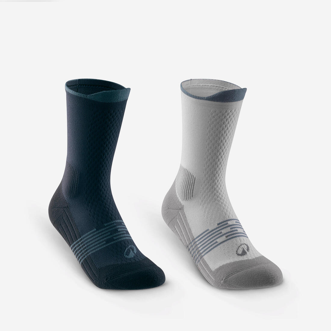 Calcetines de senderismo largos verdes para niños Hike 500, 2 pares - Image 2