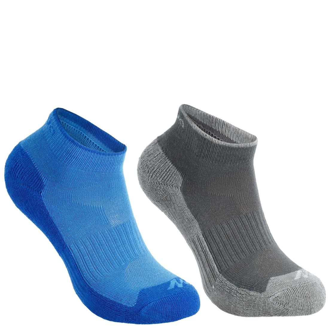 Calcetines de senderismo azul con gris para niños MH100, 2 pares - Image 11