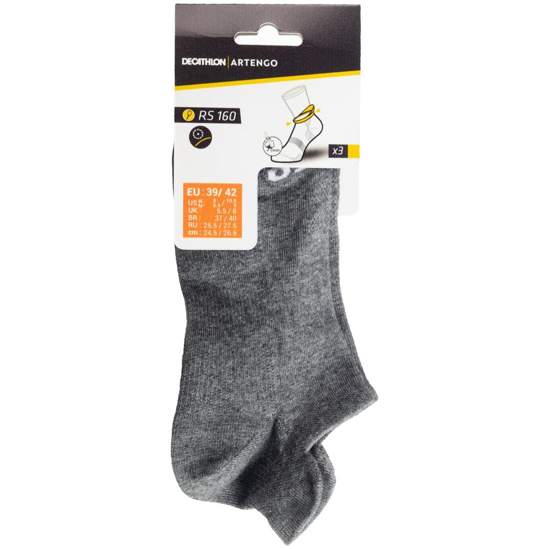Calcetines de tenis cortos negros RS 160, 3 pares - Image 31