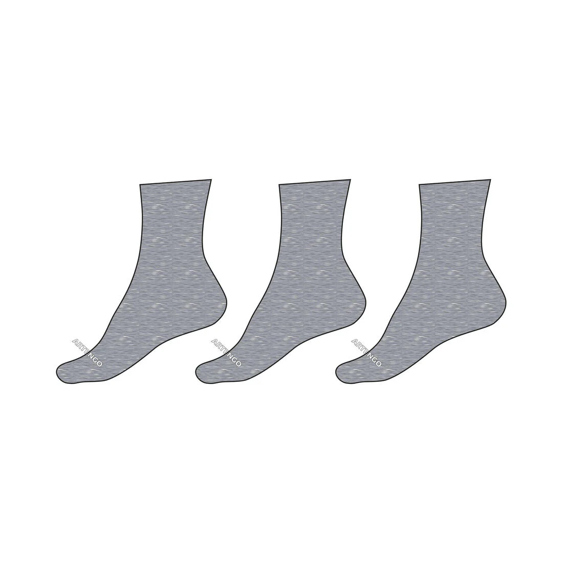 Calcetines de tenis largos negros RS 160, paquete de 3 - Image 16