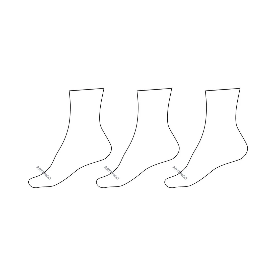 Calcetines de tenis largos negros RS 160, paquete de 3 - Image 17