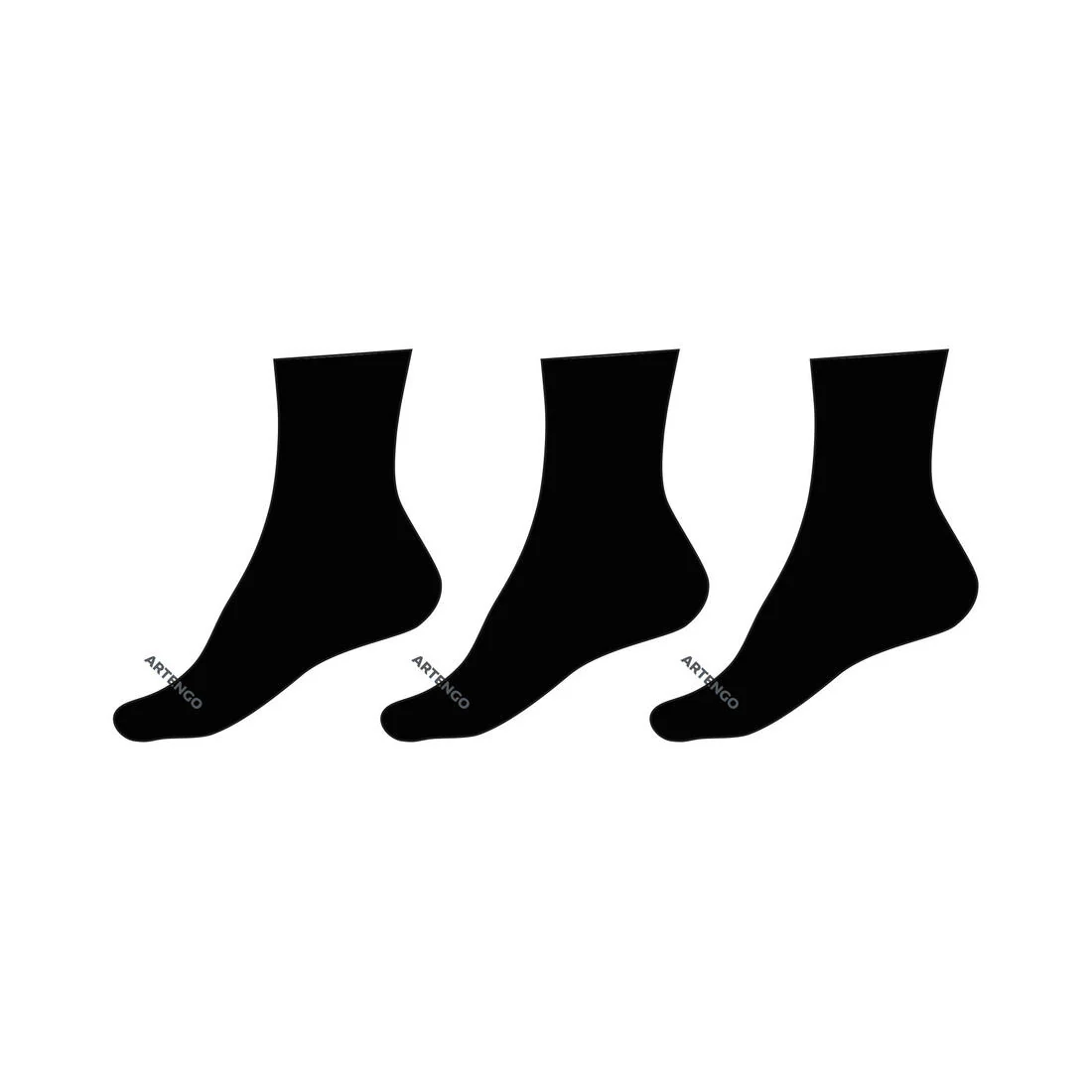 Calcetines de tenis largos negros RS 160, paquete de 3 - Image 18