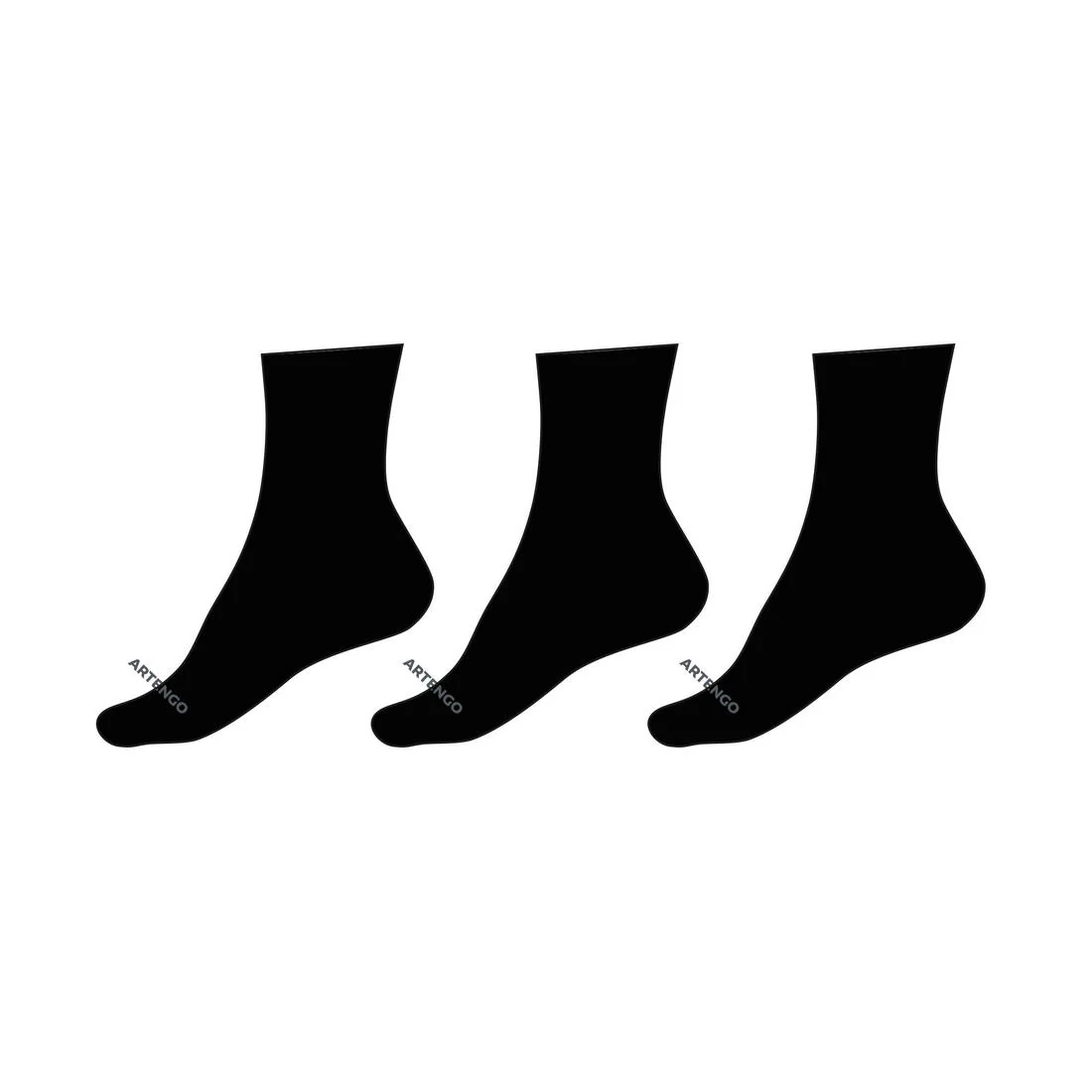 Calcetines de tenis largos negros RS 160, paquete de 3 - Image 19