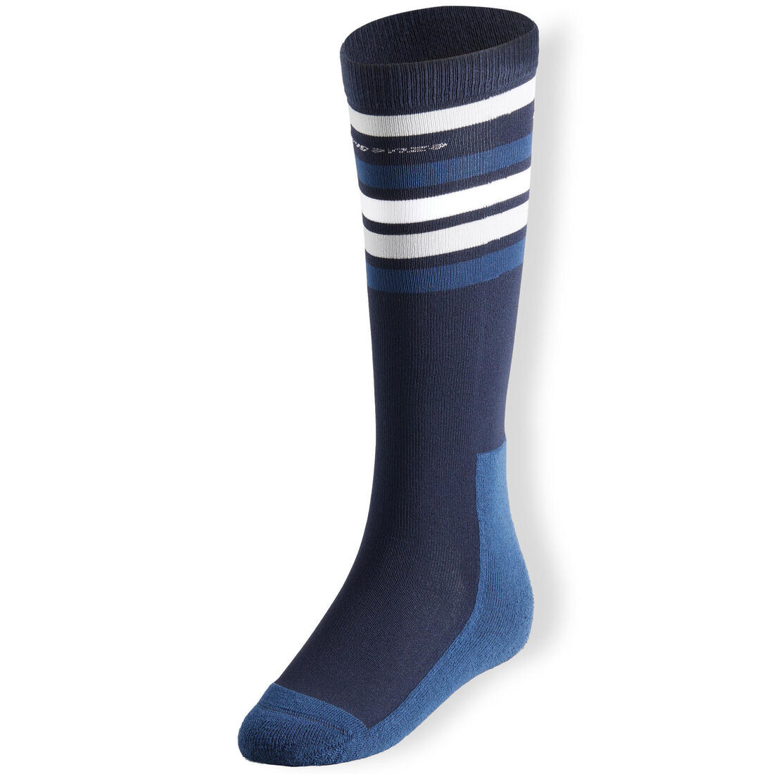 Calcetines Equitación SKS100 Niños Azul Marino y Azul Noche/Rayas - Image 3