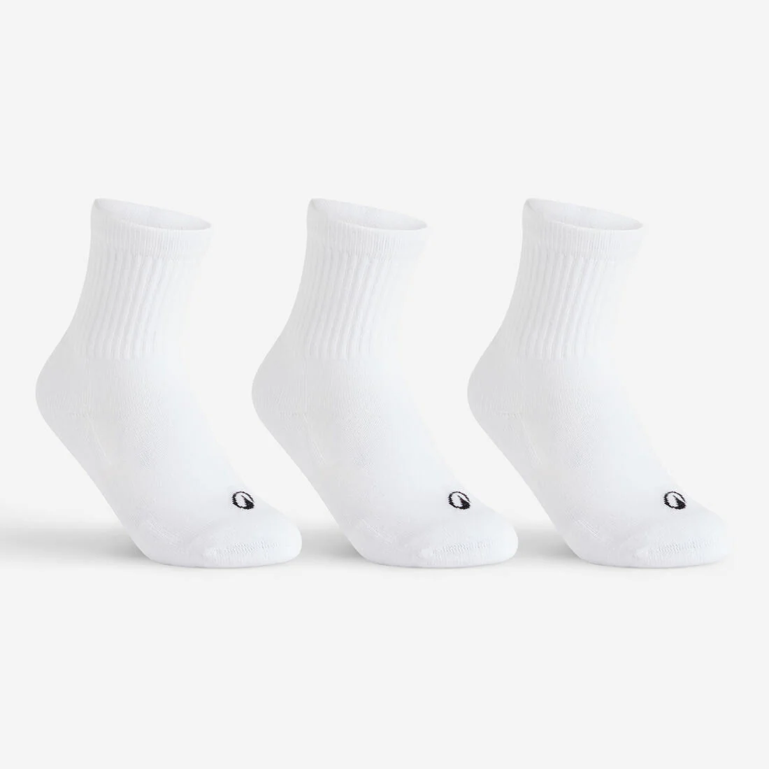 CALCETINES LARGOS DEPORTES DE RAQUETA NIÑOS ARTENGO RS 100 BLANCO LOTE 3 PARES