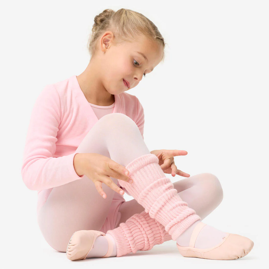 Calentadores de danza clásica/moderna rosas para niños - Image 4