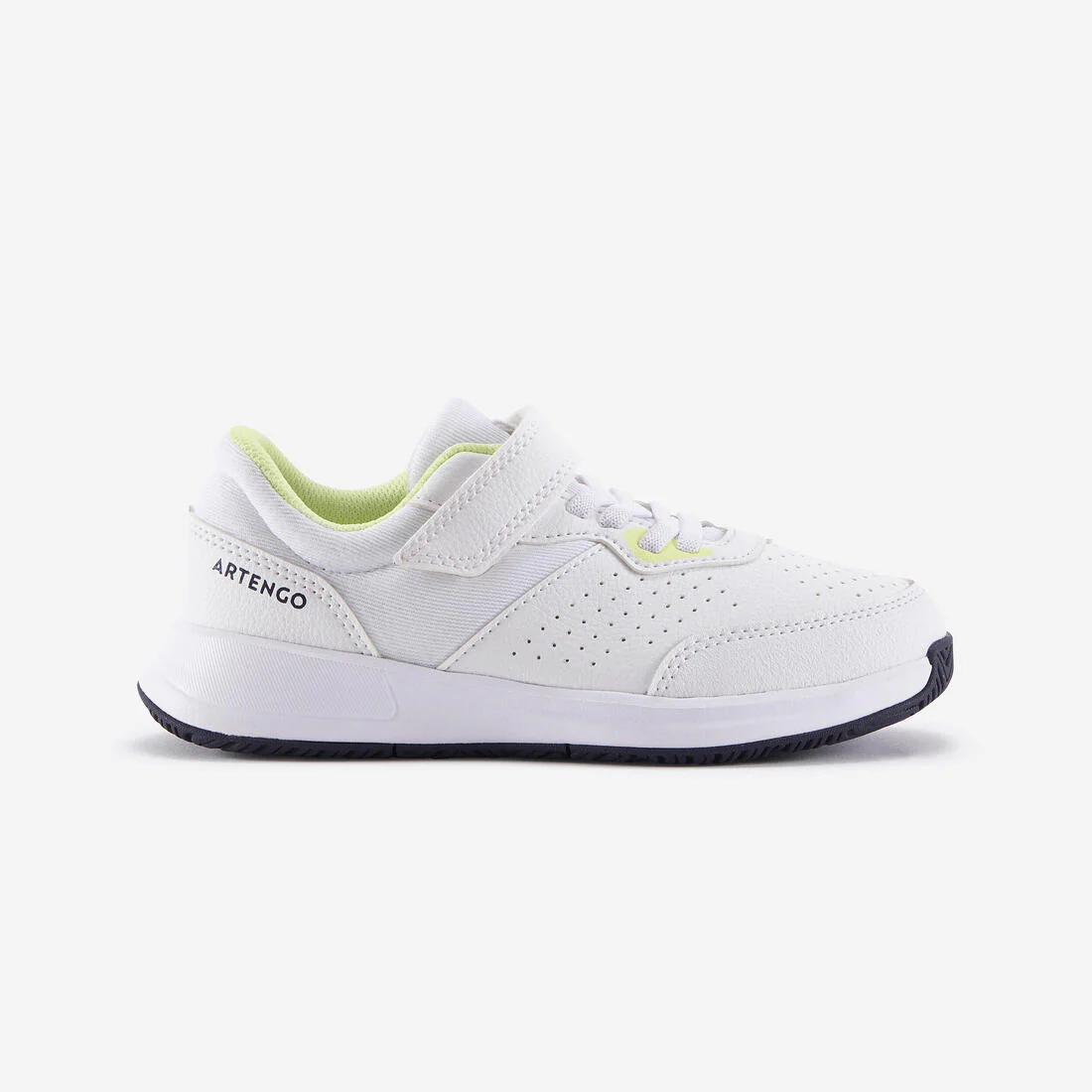 Calzado de tennis con tira de velcro blanco y amarillo para niños Essential KD