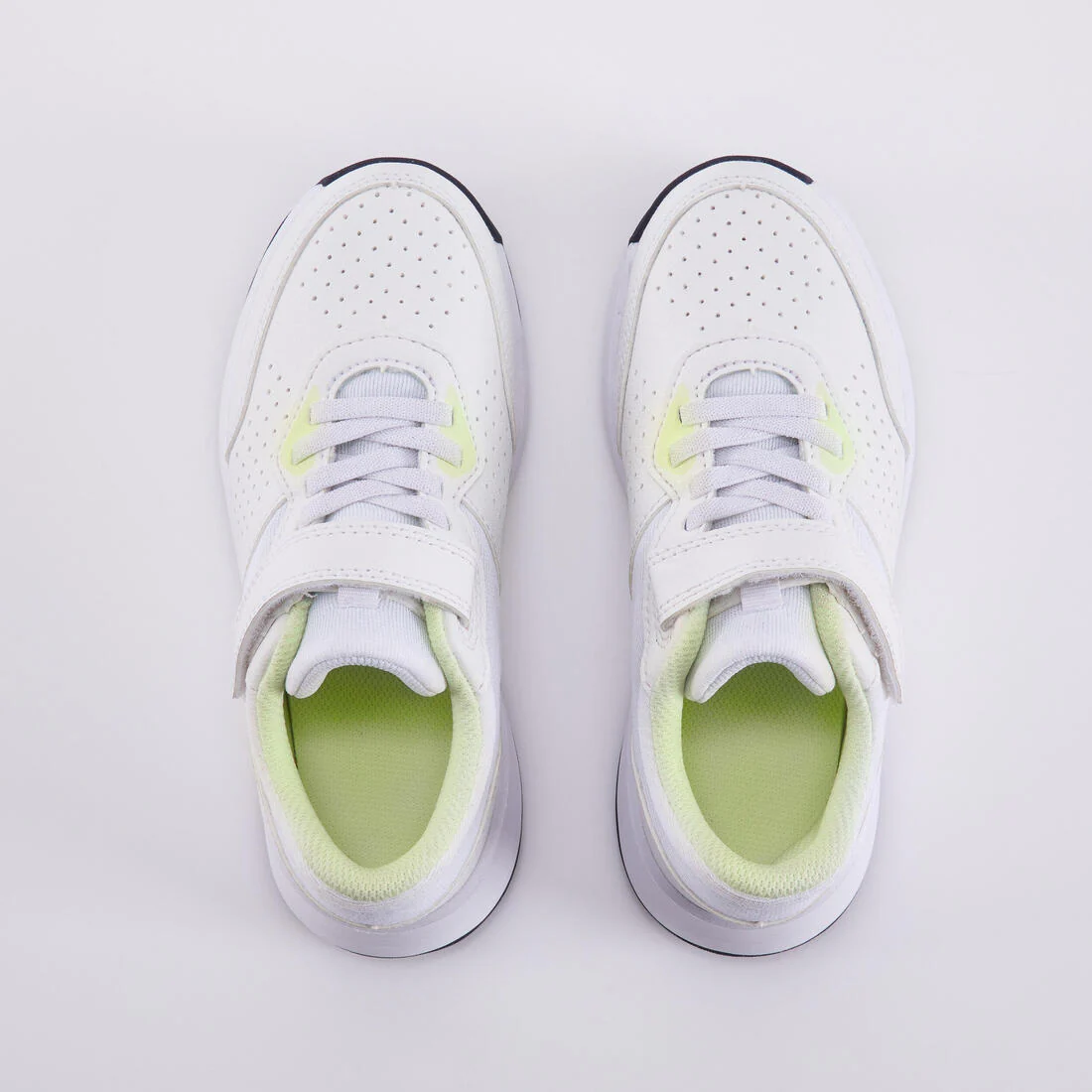 Calzado de tennis con tira de velcro blanco y amarillo para niños Essential KD - Image 16