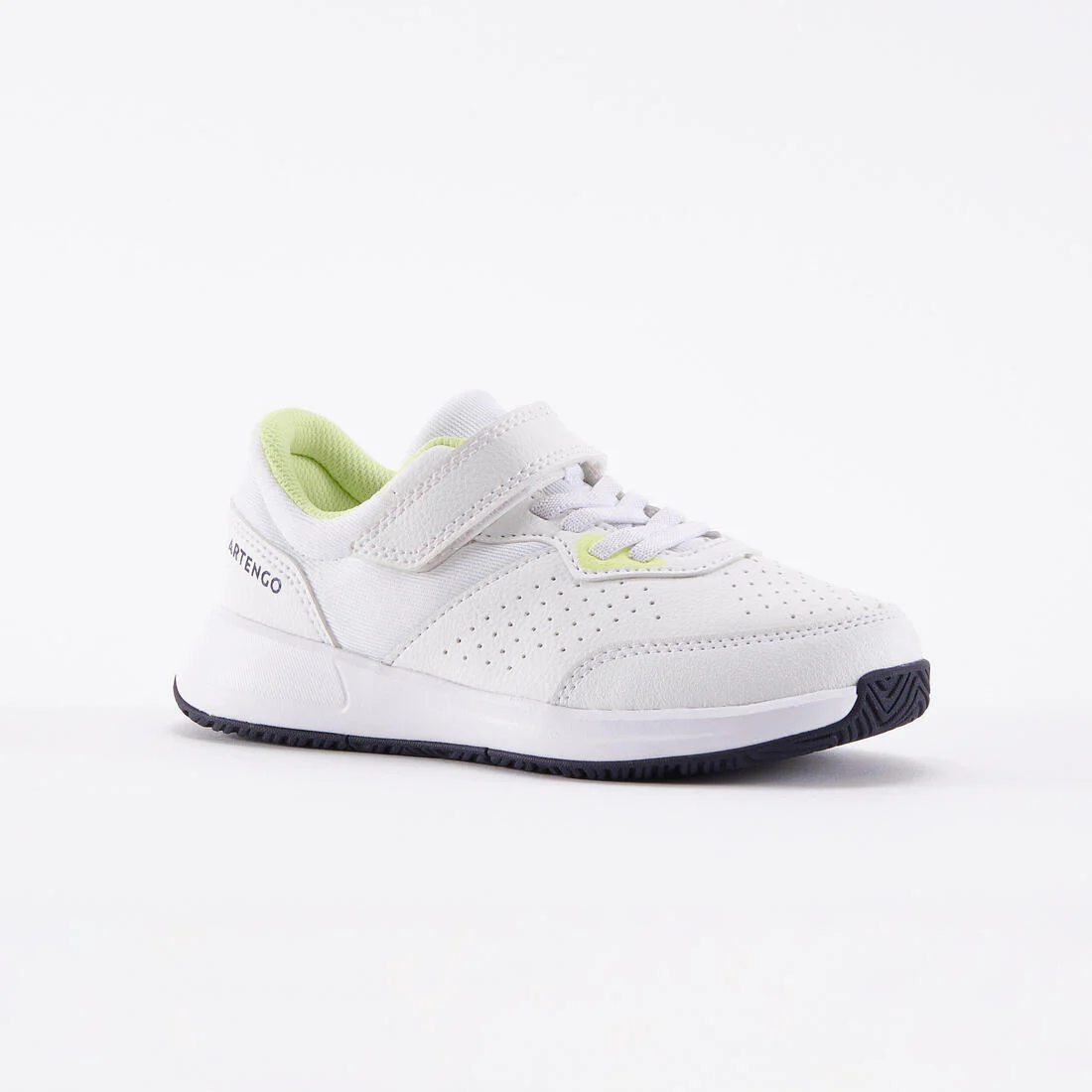 Calzado de tennis con tira de velcro blanco y amarillo para niños Essential KD - Image 4
