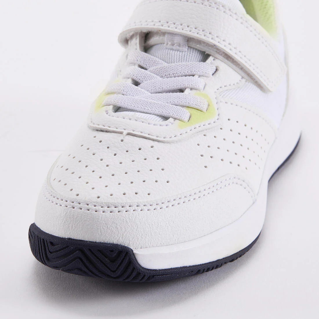 Calzado de tennis con tira de velcro blanco y amarillo para niños Essential KD - Image 8