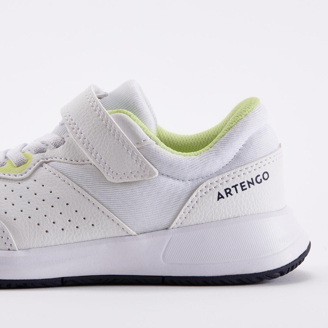 Calzado de tennis con tira de velcro blanco y amarillo para niños Essential KD - Image 9