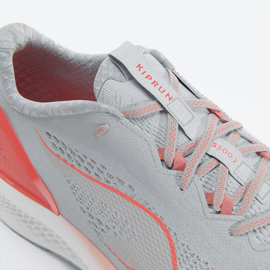 CALZADO RUNNING MUJER KIPRUN KS 500 2 GRIS Y ROJO CORAL - Image 6