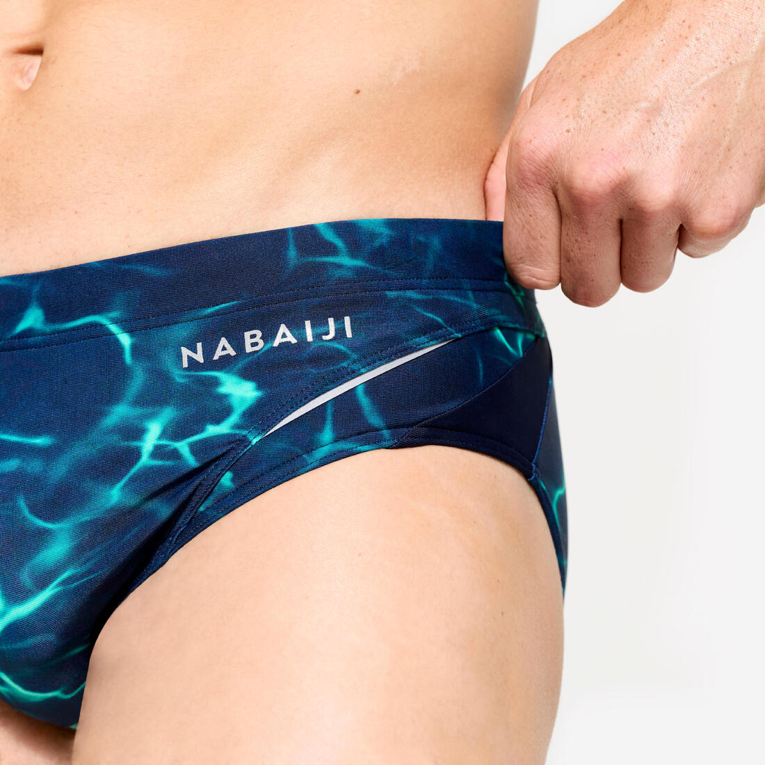 Calzón de natación azul con verde para hombre 900 Tiare - Image 6