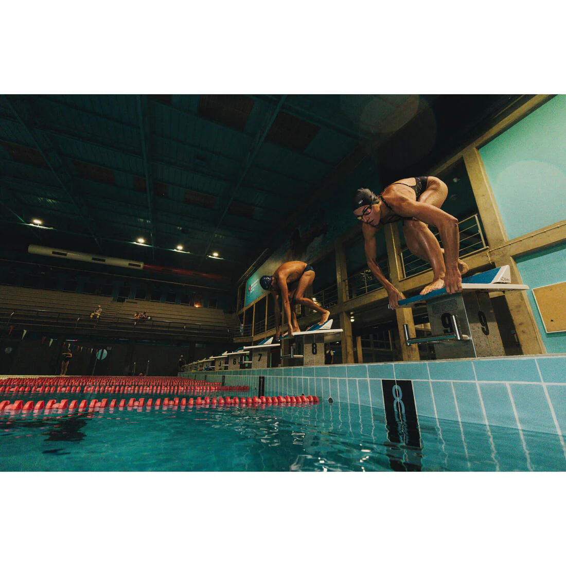 Calzón de natación azul con verde para hombre 900 Tiare - Image 8