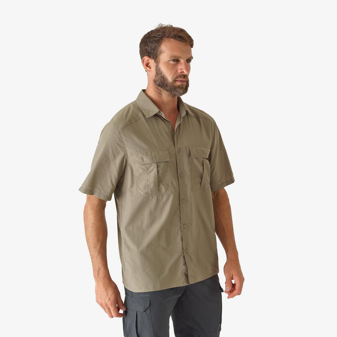 Camisa de caza ligera de manga corta para adulto Solognac 100