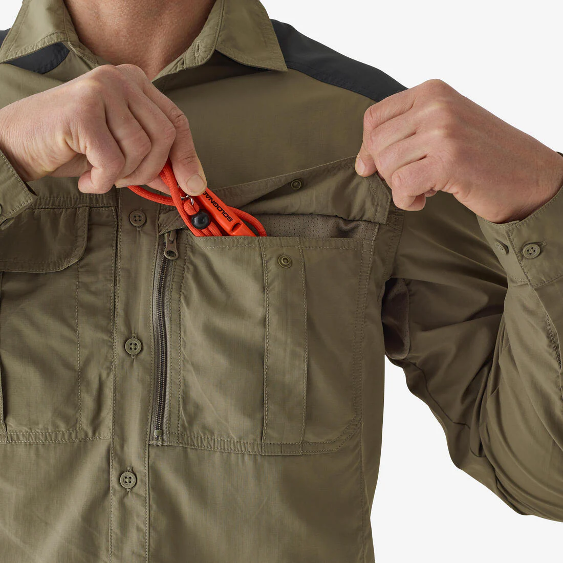 Camisa de caza transpirable y ligera de manga larga para adulto Solognac 520 - Image 4