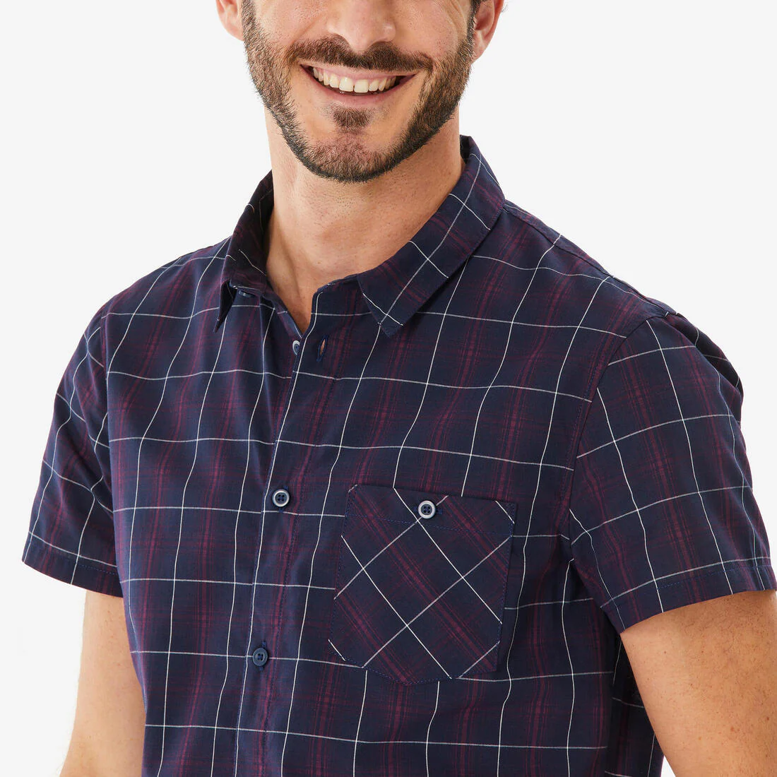 Camisa de senderismo de manga corta para hombre NH100 - Image 8