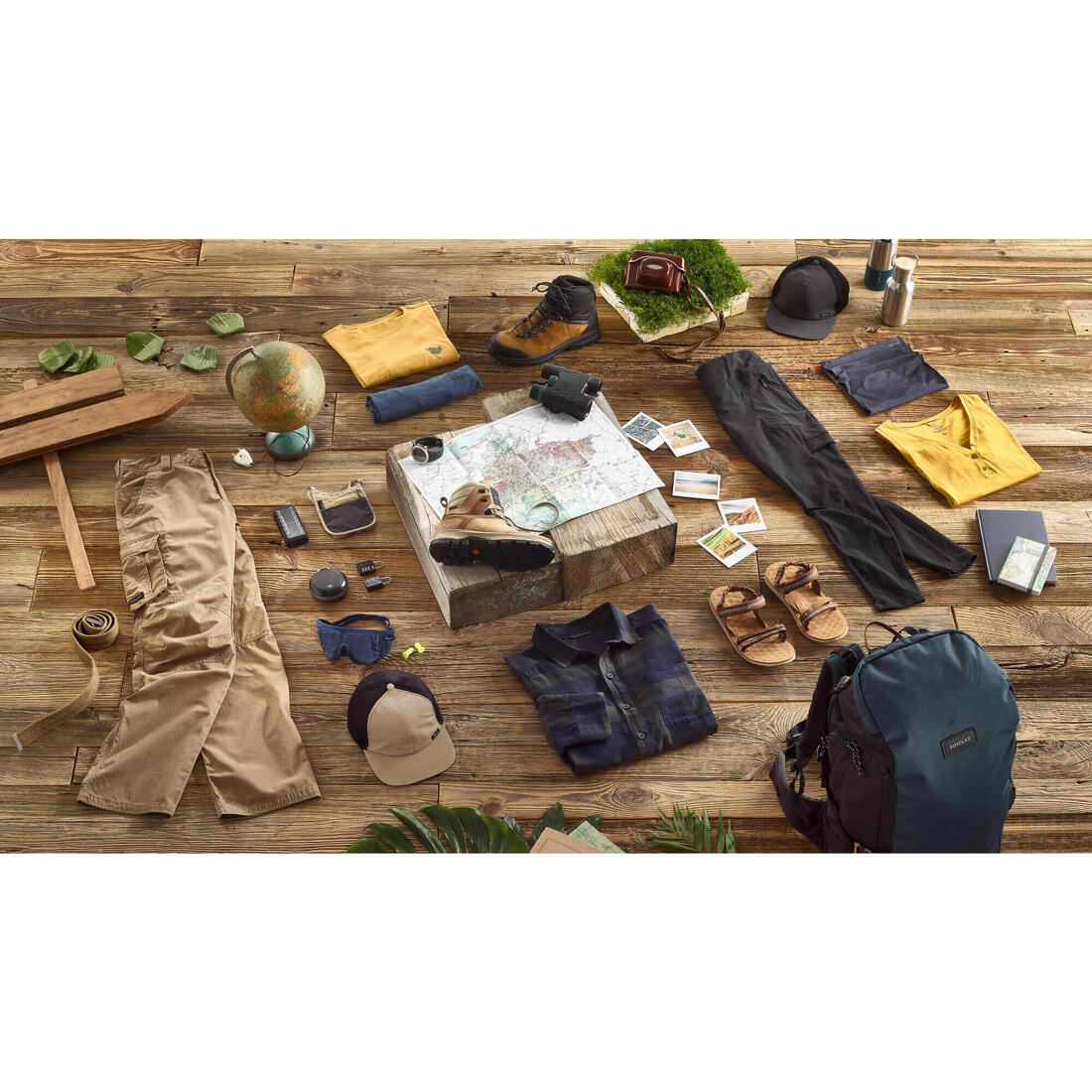 Camisa de viaje de trekking verde para hombre Travel 500 Warm - Image 21