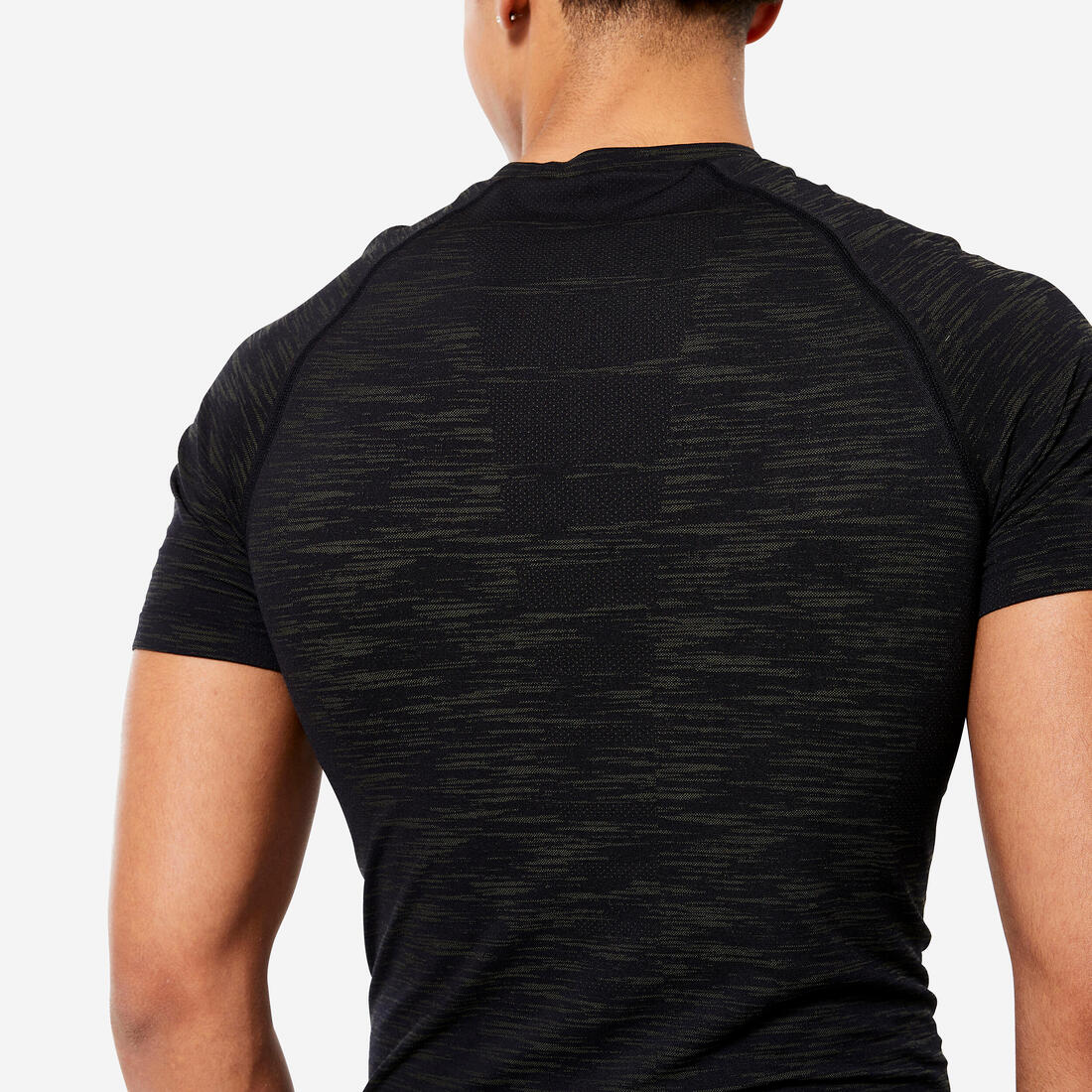 Camiseta Compresión Musculación Hombre Negro MC Transpirable Cuello Redondo - Image 10