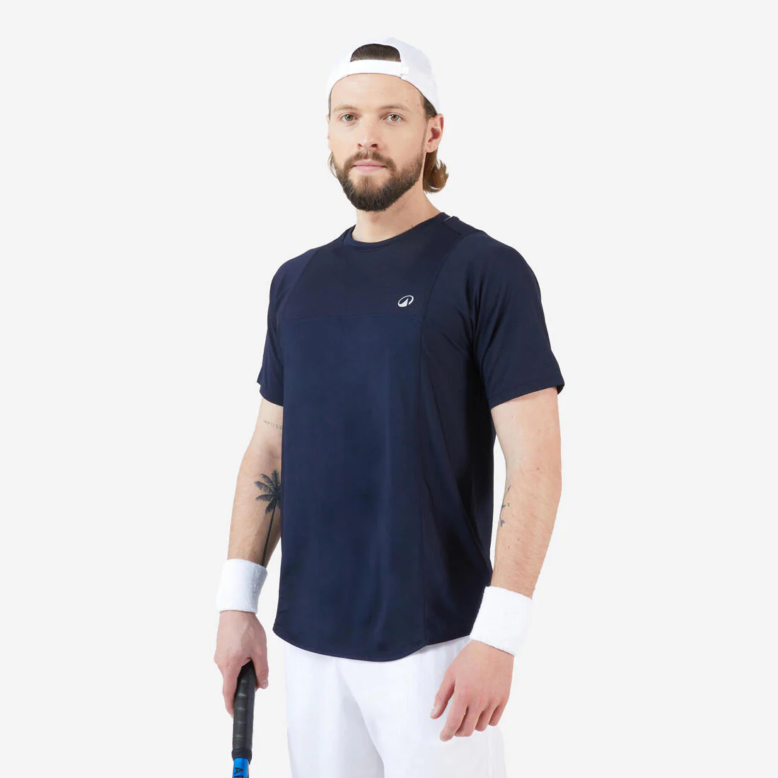 Camiseta de tenis manga corta hombre - Artengo DRY marino Gaël Monfils - Image 3