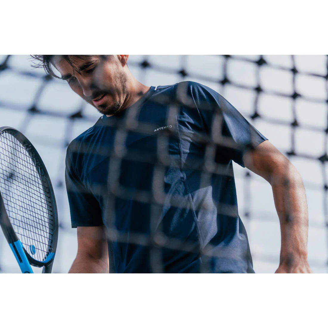 Camiseta de tenis manga corta hombre - Artengo DRY marino Gaël Monfils - Image 31