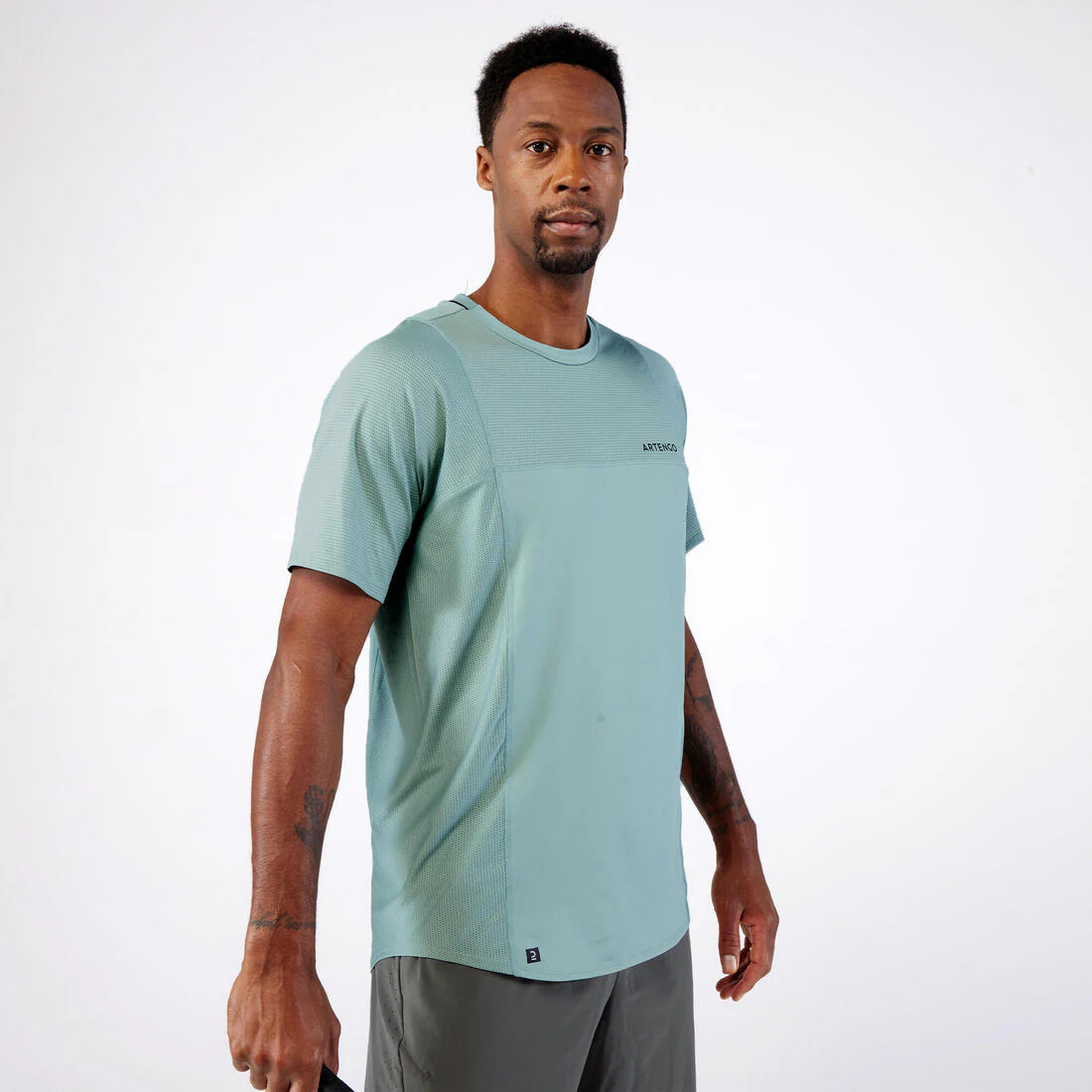 Camiseta de tenis manga corta hombre - Artengo DRY marino Gaël Monfils - Image 33