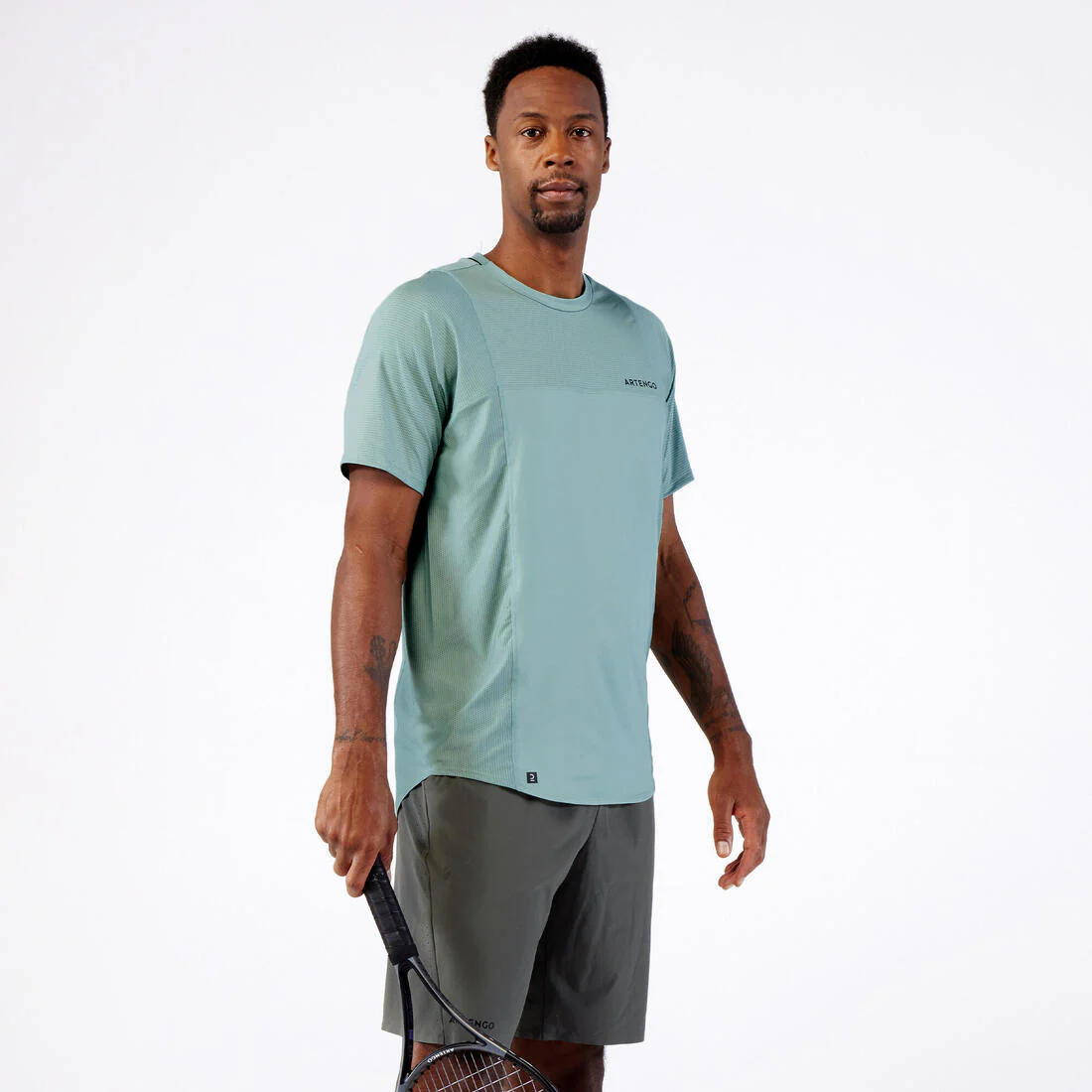 Camiseta de tenis manga corta hombre - Artengo DRY marino Gaël Monfils - Image 38