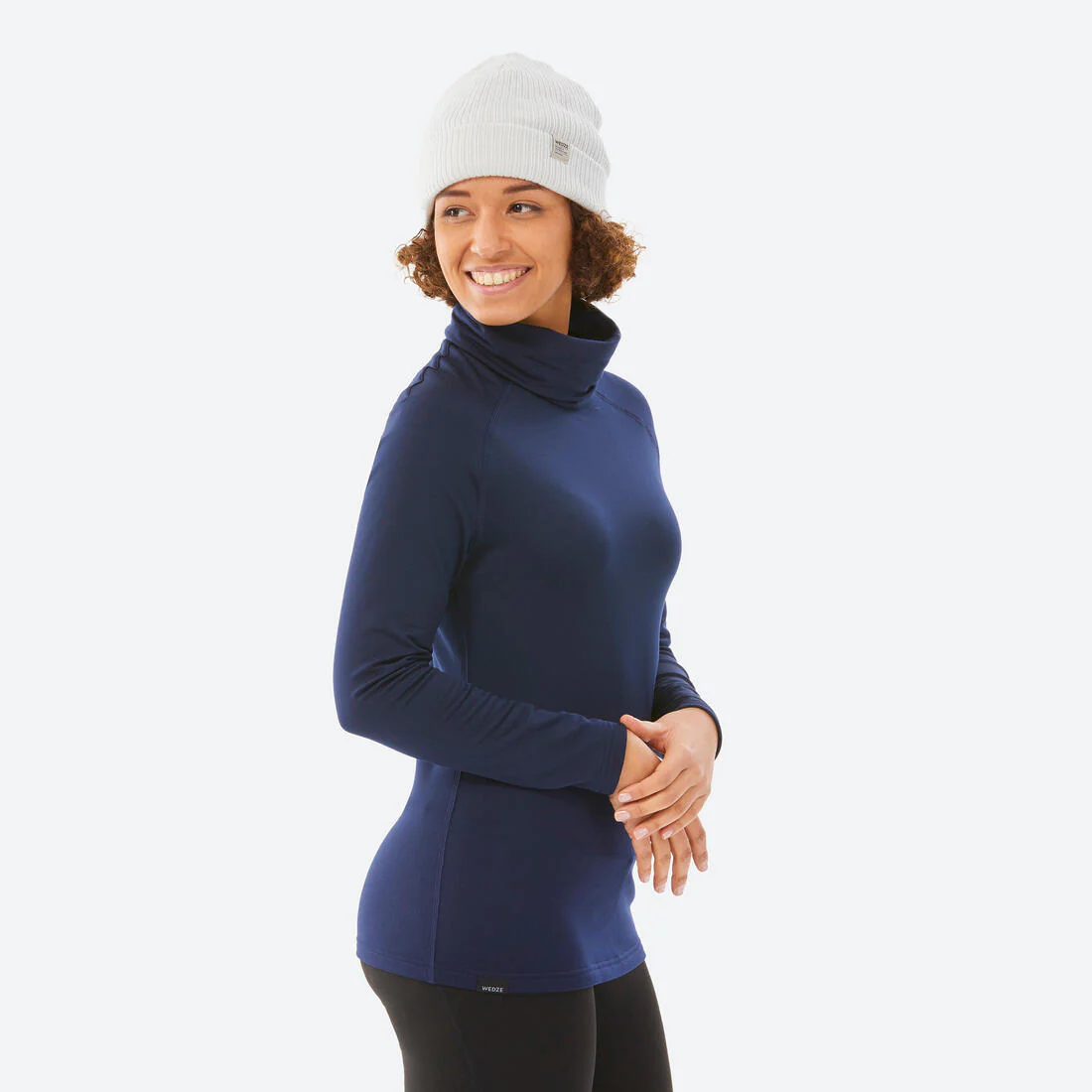 Camiseta térmica esquí cuello alto cálida transpirable mujer, BL 500 - Image 3