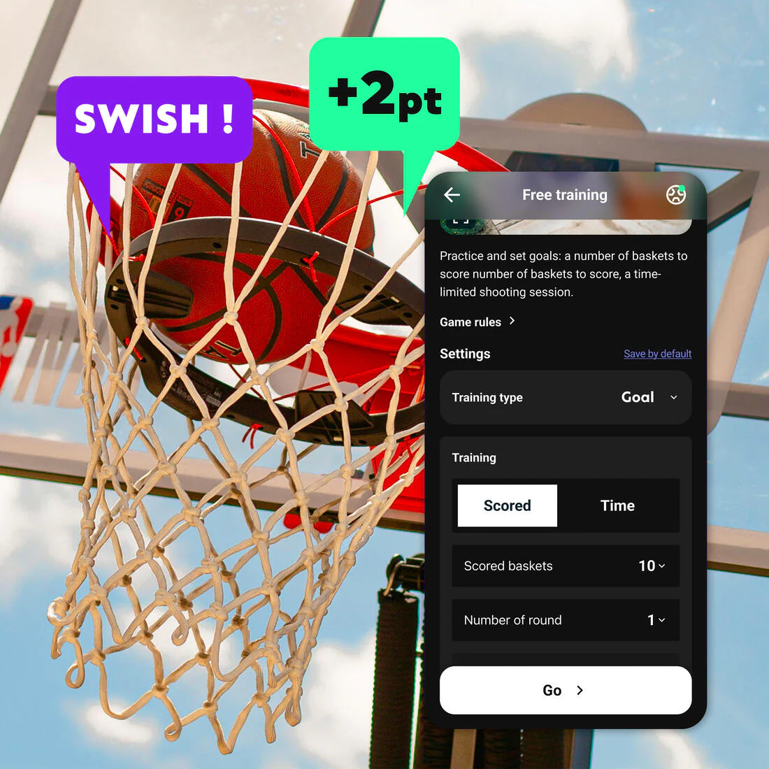 Canasta de básquet conectada con minijuegos - Decathlon Basketball Play - Image 4