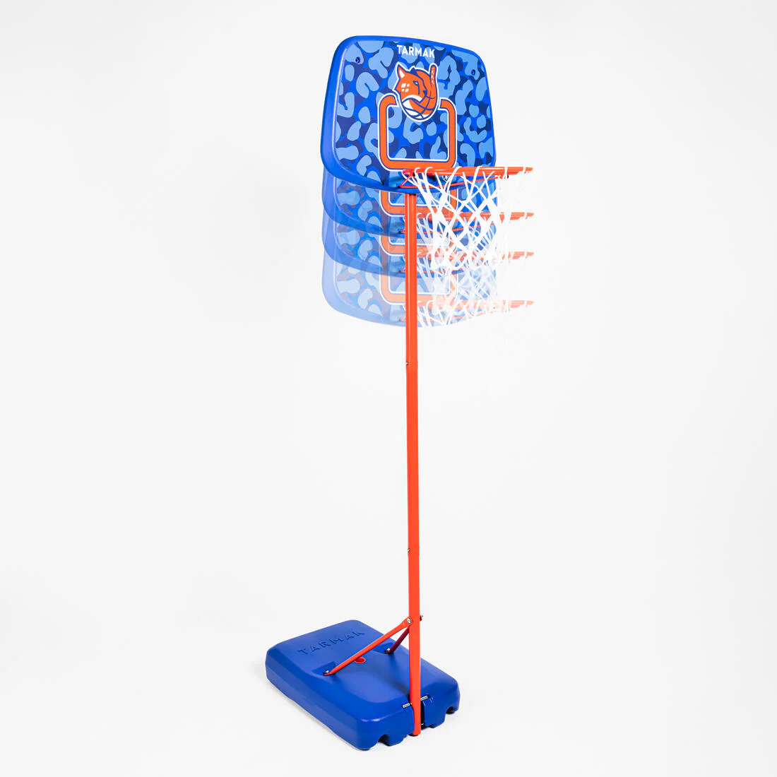 Canasta de básquetbol con pie ajustable de 1.30 m a 1.60 m azul para niños K500 - Image 3