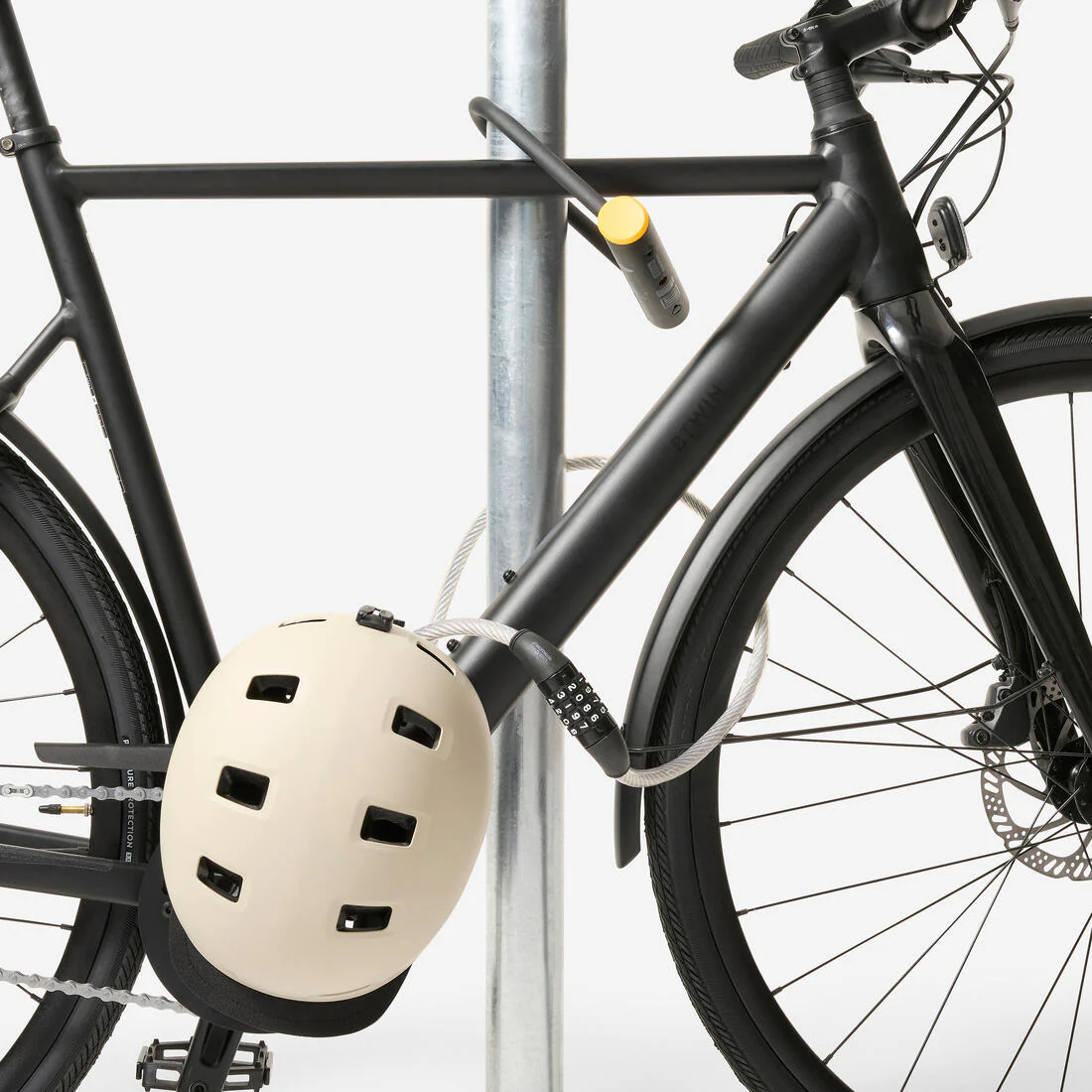 Candado para accesorios de bicicleta de espiral con cerradura de código 120 - Image 2