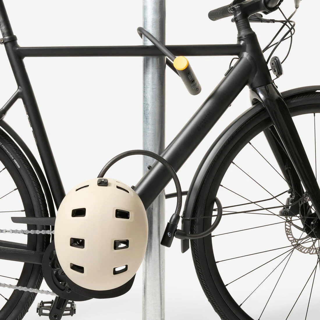 Candado para accesorios de bicicleta de espiral con cerradura de llave 120 - Image 2