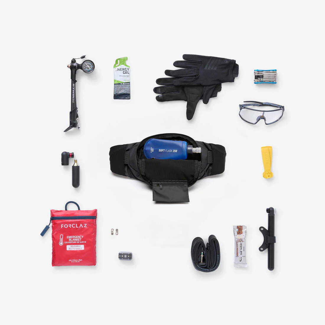 Cangurera de hidratación de MTB de 2 L para 0.25 L de agua negra Feel - Image 3