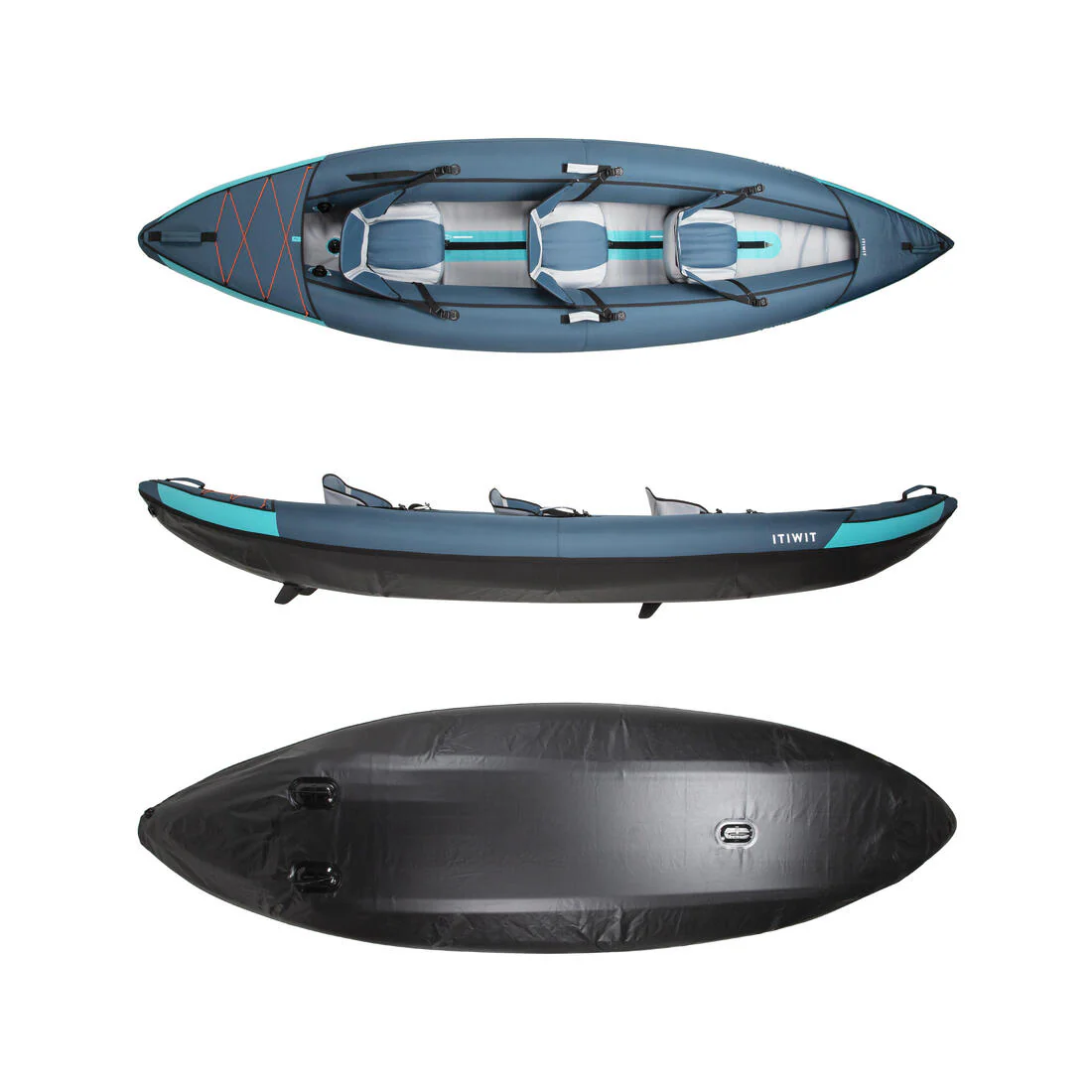 Canoa Kayak Travesía Inflable 2/3 Plazas Ecodiseño - Image 3