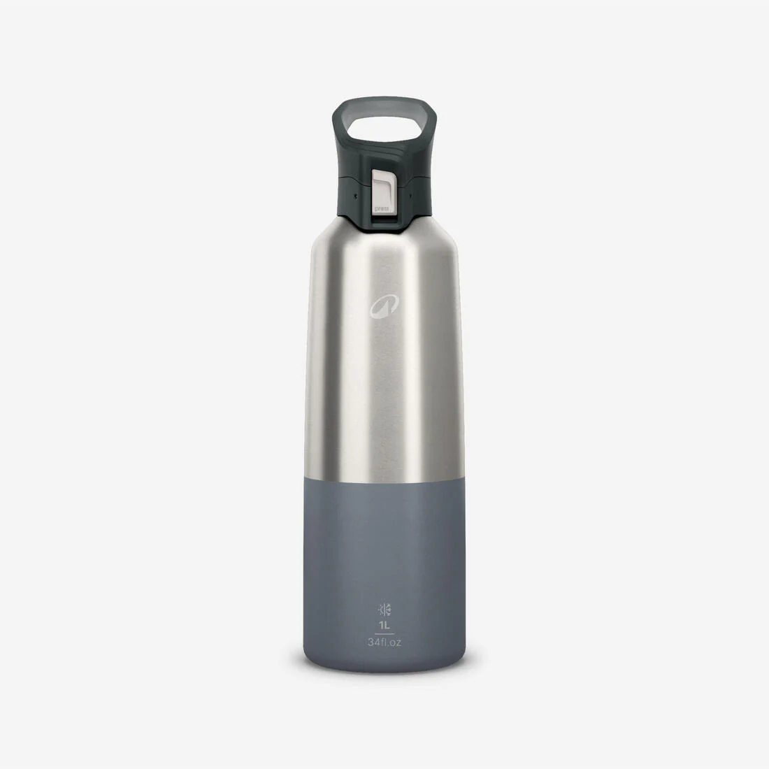 Cantimplora 900 isotérmica inox 1L tapón de apertura rápida senderismo